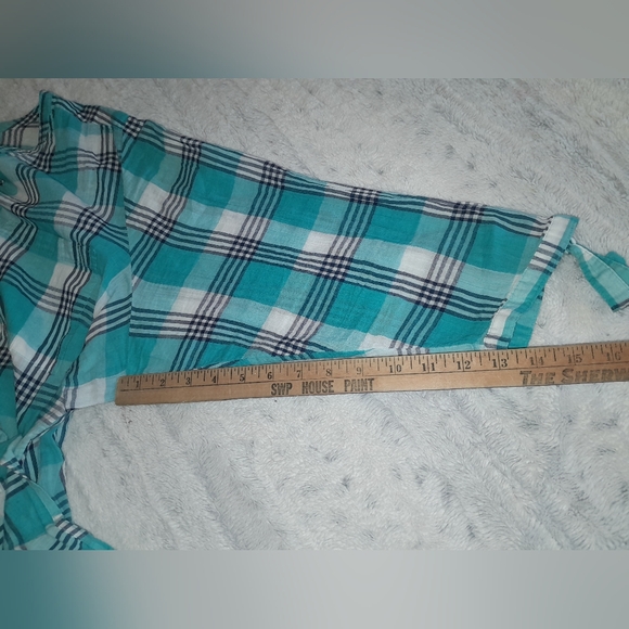 St John's bay women's light weight  plus size plaid blouse cotton size 2X - Picture 12 of 13